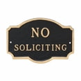 thumbnail image 2 of Montague Metal Products Petite Montague No Soliciting Statement Plaque, White with Black Letter, 4.5" x 7.15", 2 of 4