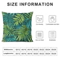 thumbnail image 5 of Acheng Short Plush Pillowcase Palm Leaves with Lush Branches and Leaves Tropical Jungle Palm Leaves with Charming Colors White, 5 of 5