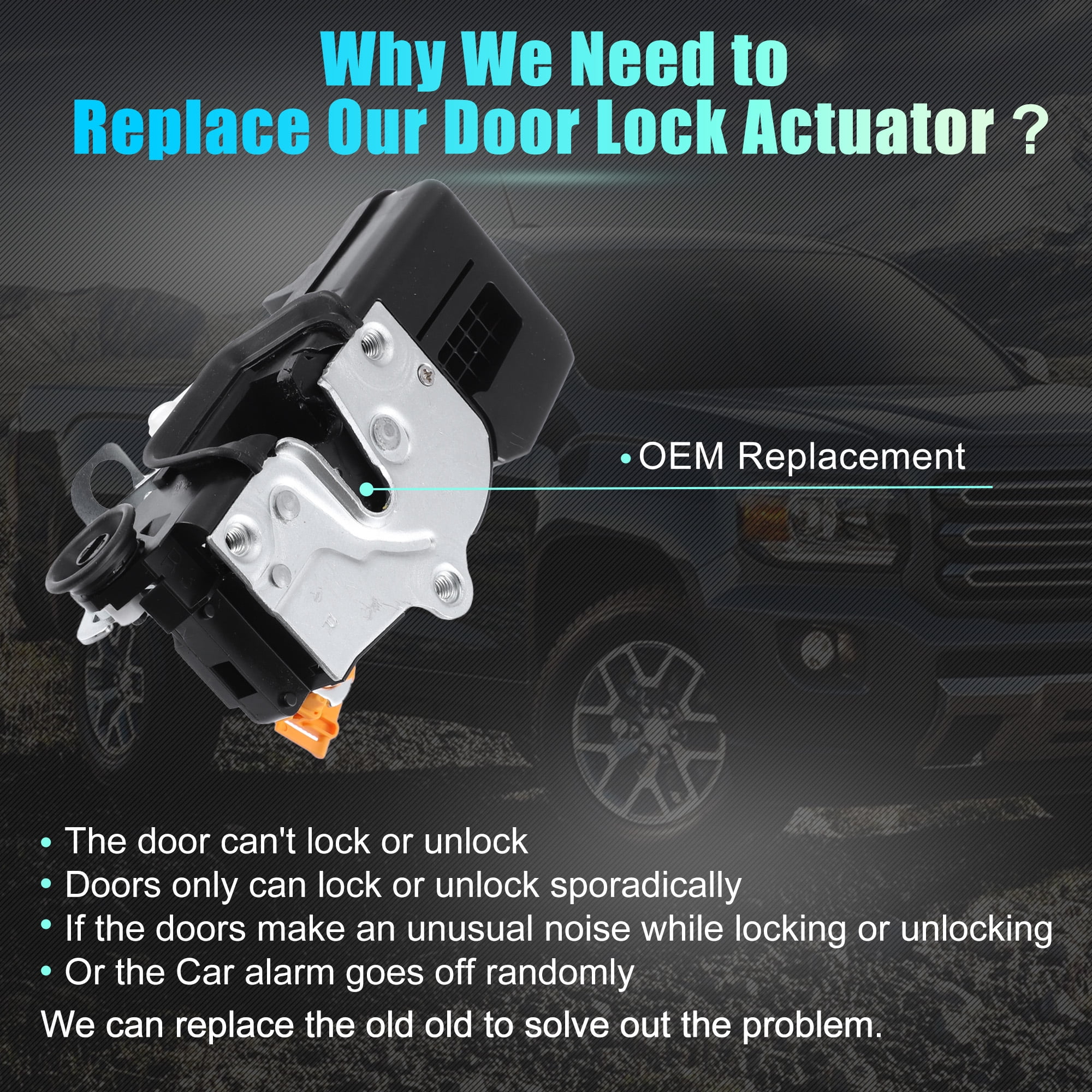 Power Door Lock Actuator Motor Rear Right Side for Chevy 931-327