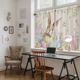 thumbnail image 5 of Easter Kitchen Curtain for Berdoom Living Room Cafe 45 Inch Length, Vintage Spring Bunny Eggs Farmhouse Floral Leaves Tiers Curtains Light Filtering Drapes Window Treatment 2 Panels 52"Wx45"L, 5 of 8