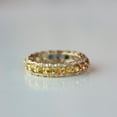thumbnail image 2 of Rainbow Sapphire Full Eternity Band Ring, 18k Gold Filled Three Layer Eternity Band, Wedding Eternity Band, Anniversary Gift, Colorful Ring, 2 of 5