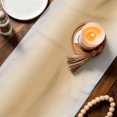 thumbnail image 3 of Ombre Khaki Brown Table Runner 70 Inches Long,Solid Color Gradient Minimalist Modern Kitchen Dining Burlap Linen Tablerunner for Small/Round/Square/Wedding/Coffee/Dining Table Party Décor 13 x 70, 3 of 9