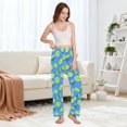 thumbnail image 5 of Dailycode Women's Pajama Pants Wide Leg Lounge Pj Bottoms With Pockets Lime Slices, 5 of 7