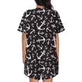 thumbnail image 3 of Naloa Anchors Women's Short-Sleeved Pajama Set, Loungewear, Summer pajamas, Breathable Cozy - XX-Large, 3 of 9