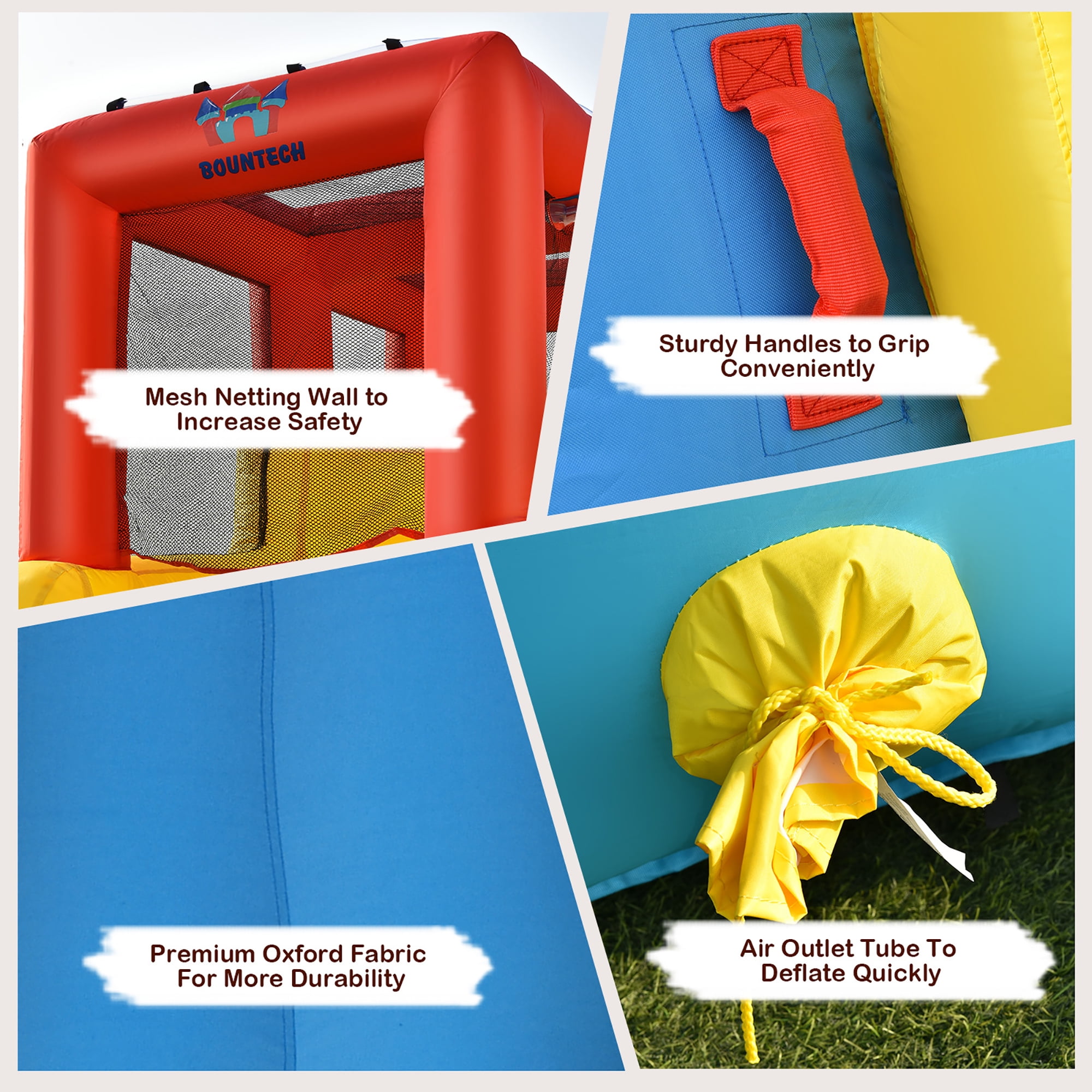 Costway 7 in 1 Inflatable Dual Slide Water Park Climbing Bouncer W/ 950W Blower