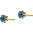 thumbnail image 2 of 14K Yellow Gold Madi K 5Mm Cz Birthstone (Dec) Earrings (Width 5) (Length 5) - Jbsp, 2 of 5