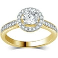 thumbnail image 3 of 1.00 Carat T.W. Diamond Round Frame 14K Yellow Gold Engagement Ring, 3 of 4