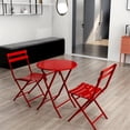 thumbnail image 5 of 3-Piece Foldable Round Table and Chairs Set / Easy to Assemble / Rust-Resistant Metal, 5 of 5
