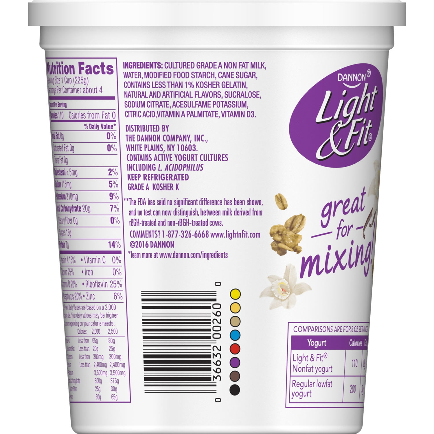 Dannon Light And Fit Plain Greek Yogurt Nutrition Information Blog Dandk