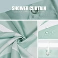 thumbnail image 6 of Light Green Geometric Shower Curtain, Waterproof Design and Polyester, Quick-Drying, Weighted Hem, Green Fabric Shower Curtains Set for Bathroom W 72 x H 72, Machine Washable with 12 Hooks, 6 of 6