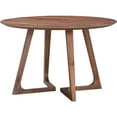 thumbnail image 2 of Round Walnut Dining Table - Mid-Century Modern Table, 47" Diameter, Compact Dining Room Table, 2 of 9