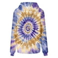 thumbnail image 7 of Womens Fashion Tie Dye Gradient Hoodies Oversized Sweatshirt Plus Size Loose Fit Cute Hooded Jacket Outwears Drawstring Fall Pullover Tops with Pocket, 7 of 7