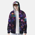 thumbnail image 2 of Daiia Glowing Chameleon Fantasy Art UPF 50+ Sun Protection Hoodie Jacket Lightweight Long Sleeve Sun Shirt for Women Men with Pocket Hiking Outdoor-XX-Large, 2 of 7