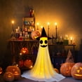thumbnail image 2 of BNNG Halloween Decorations - Halloween Decorations Outdoor - Large Light-Up Spooky Ghosts with LED Light and Witch Hats - Scary Standing Ghosts Decor for Indoor Home Front Porch Yard Party, 2 of 7