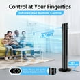 thumbnail image 4 of Qunler 45" Tower Fan with Remote, 8 Speed , 4 Modes, 12H Timer, Oscillation, Standing Fan for Bedroom, Office, Home, Black, 4 of 12