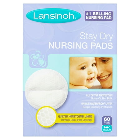 Contoured Disposable Breast Pads - Lansinoh Disposable Stay Dry Nursing Pads, 60 Count