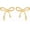Gold, variant on Gold Plated Silver Bow Stud Earring for Women Simple Bow Jewelry Everyday Earrings 25mm