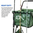 thumbnail image 3 of Fishing Cart Wagon - Holds 5 Fishing Poles – LARGE Air Wheels – Cooler Platform – Storage Pouch – Fits in Trunk of Car - Great for Piers, Lakes, Rivers and Beaches Green, 3 of 6