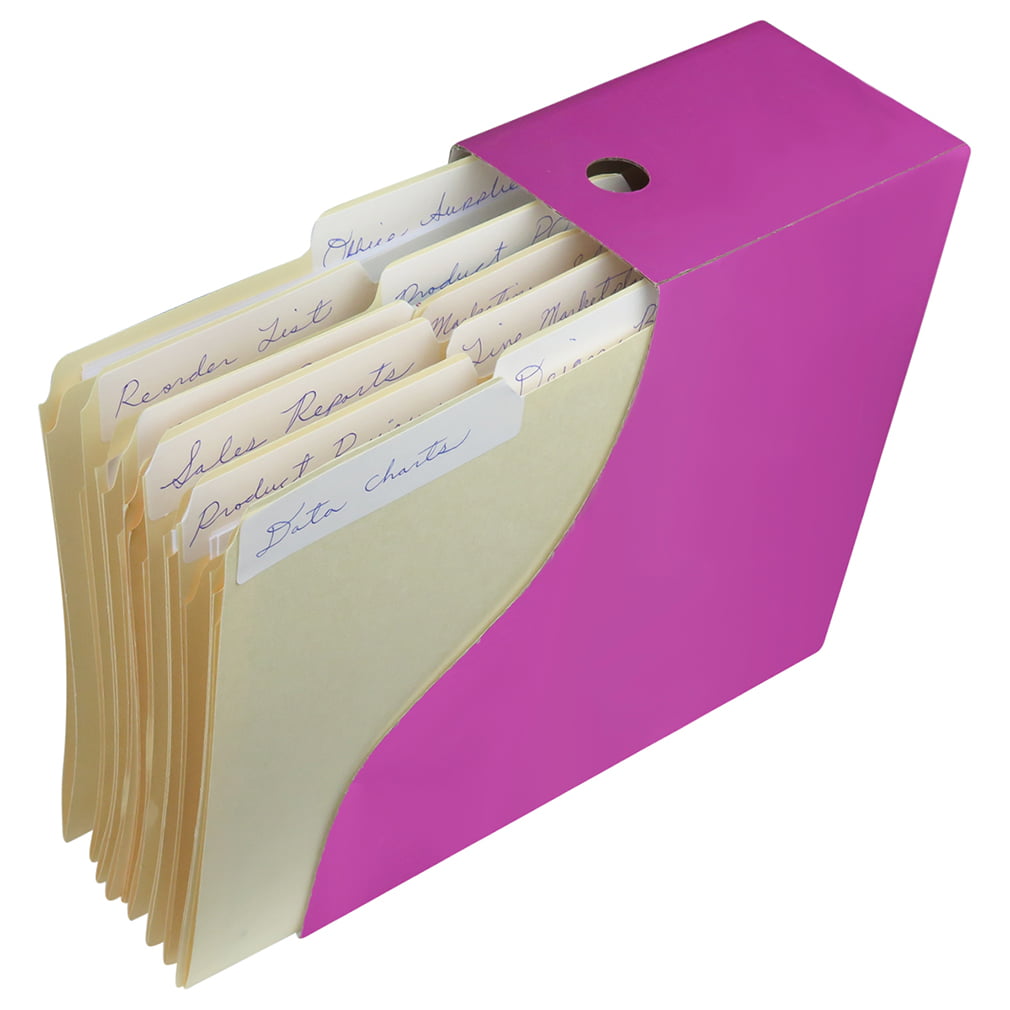 Harloon 24 Pcs Plastic Magazine File Holder Desk Storage Folder