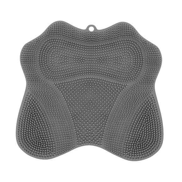 Alfombrilla exfoliante para pies de ducha Covedot, silicona gris de doble lado