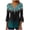 Green09, variant on Shirts for Women Floral Print Scallop V Neck Pleated 3/4 Flared Bell Sleeve Top, Half Button Henley Loose Curved Hem Casual Pullover Blouse T Shirts for Women