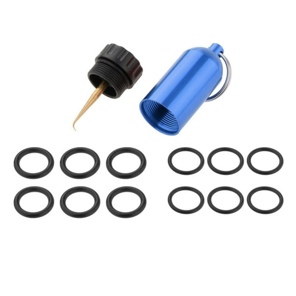 Cylinder O , Scuba Diving Cylinder Sealing O Rings Mini Cylinder Storage Bottle , Azul DYNWAVEMX Tanque de buceo