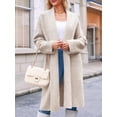 thumbnail image 4 of Women's Open Front Long Cardigan Chunky Knit Jacket Oversized Coatigan Coat, 4 of 6