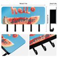 thumbnail image 2 of Hand Watermelon Hello Summer Mail Holder Organizer Wall Mount with Shelf Key Holder Key Rack with 5 Key Hooks for Wall Decorative, 2 of 6