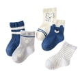 thumbnail image 1 of 5-Pack Cartoon Baby Boy Infant Sock, Multicolor - 0-12 Months, 1 of 5