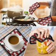 thumbnail image 4 of Pink Bichon Frise Kitchen Oven Mitt and Pot Holder Sets 2 Pcs for Baking, Cooking and Grilling, Heat Resistant Up To 392 °F, 4 of 7