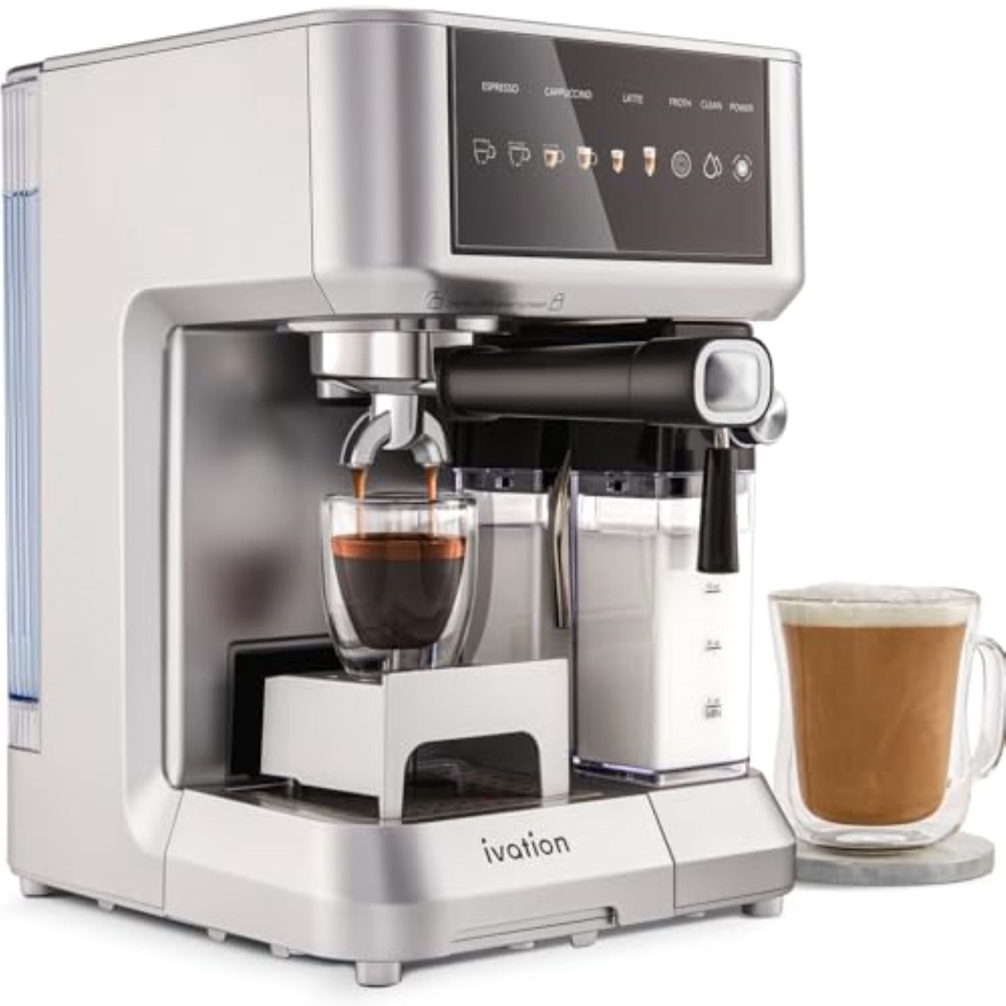 Mr. Coffee, Espresso and Cappuccino Maker, CafÃ© Barista, Silver