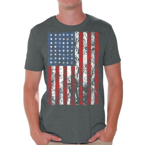 Awkward Styles Men's American Flag Graphic T-shirt Tops USA Flag Patriotic