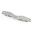 thumbnail image 1 of 14k White Gold Curved Style Wedding Ring (1/4 cttw) Size 7, 1 of 2