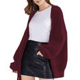 thumbnail image 4 of QUALFORT Women’s 100% Cotton Button-Front Oversized Cardigan Sweater, 4 of 4