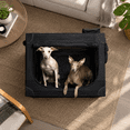 Collapsible Soft Sided Dog Crate, Black, 30.0"L x 21.2"W x 21.2"H ...