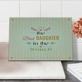 thumbnail image 2 of Daughter Cutting Board, Vertical Striped Background to the Best Daughter in the World Words Love Theme, Decorative Tempered Glass Cutting and Serving Board, Small Size, Multicolor, by Ambesonne, 2 of 5