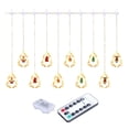 thumbnail image 1 of Cadena de luces navideñas colgantes con control remoto para patio, festival, sala de estar 3 pilas AA, 1 of 8