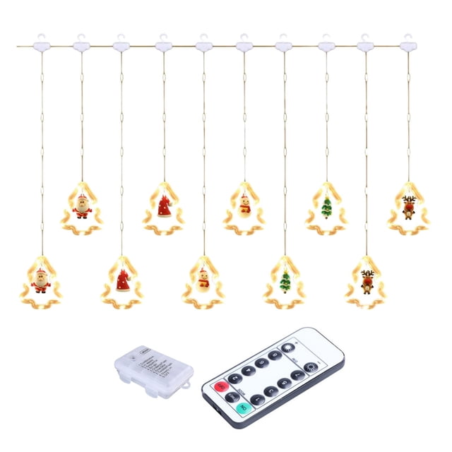 Cadena de luces navideñas colgantes con control remoto para patio, festival, sala de estar 3 pilas AA