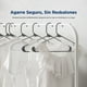thumbnail image 3 of Ganchos de Plastico Premium SereneLife, Antideslizantes, Ahorradores de Espacio, Duraderos y Resistentes, para Camisas, Suéteres, Sudaderas, Abrigos, Pantalones y Vestidos, Gris, Pack 30, 3 of 7