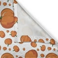 thumbnail image 5 of Ambesonne Harvest Grommet Curtain, Halloween Plump Pumpkin, 50" x 120", Orange Green White, 5 of 6