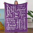 thumbnail image 1 of LHSHID Get Well Soon Gifts for Women Mothers Day Birthday Gift for Friend You are Awesome Purple Blanket Throw Inspirational Gifts for Women 30"x40", 1 of 6