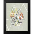 thumbnail image 2 of Goldberger, Jennifer 12x14 Black Modern Framed Museum Art Print Titled - Stamped Triangles II, 2 of 5