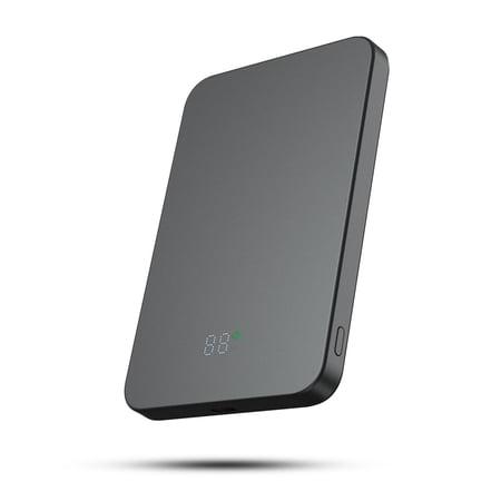 5000mAh Ultra-Slim Magnetic Wireless Power Bank with 20W PD Fast Charging,USB-C Phone Battery Pack Compatible with iPhone 17/17e/16/15/14/13/12 Pro Max & Android,Black