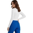 thumbnail image 4 of HeedFit Women’s Long Sleeve Underscrub Tee, Soft Stretch Breathable, 2-Pack xl, White, 4 of 5
