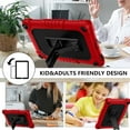 thumbnail image 5 of FIEWESEY Case for Walmart Onn 8 Inch Gen 3 2022(Model:100071483) Tablet,Shockproof Kids Friendly Rugged Cover with Shoulder Strap & Stand Case for Walmart Onn 8 Inch Gen 3 2022 Tablet(Red/Black), 5 of 6