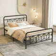 thumbnail image 1 of Costway Full Size Bed Frame Mattress Foundation with Headboard 12.5" Under-bed Storage Black, 1 of 10
