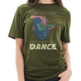 thumbnail image 3 of Big Size Bass Makes Them Dance Graphic Design Deluxe Jersey T-Shirt - Army Green XL, 3 of 4