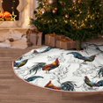 thumbnail image 4 of Salouo Cool Chicken Christmas Tree Skirt 48" Farmhouse Christmas Decorations Snowman Xmas Tree Skirt Tree Mat for Holiday Party Decor, 4 of 8