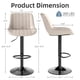 thumbnail image 2 of Juego de 2 Taburetes de Bar Ajustables Youhauchair Beige en PU, 2 of 7