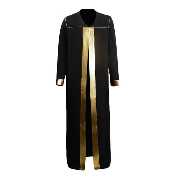 ZQUUVOU Men's Classic Choir Robes Preachers Confirmation Robe Adult Clergy Church Pastor Pulpit Robes Baptism Choir Robe Unisex Black